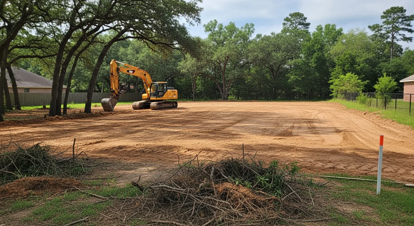 Site preparation and grading work for construction projects