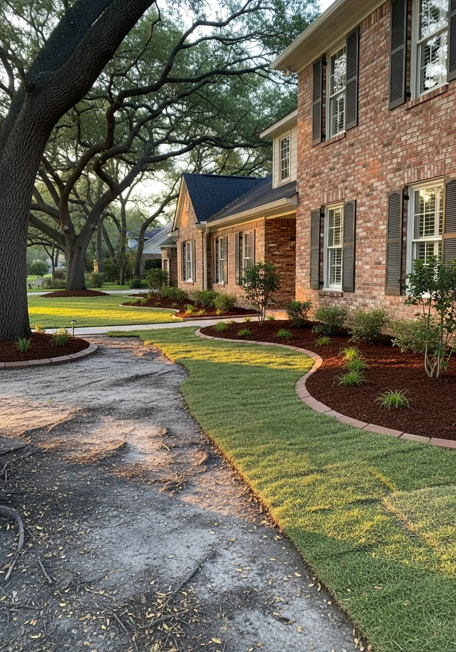 A detailed view of finished work on a Houston home, demonstrating the craftsmanship and attention to detail that Houston property owners expect.