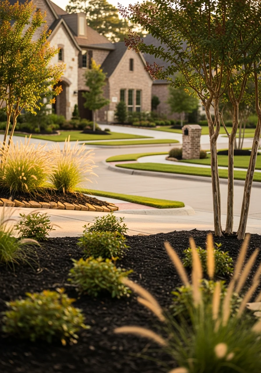A detailed view of finished work on a Woodlands property, demonstrating the precision and quality standards required in this master-planned community.