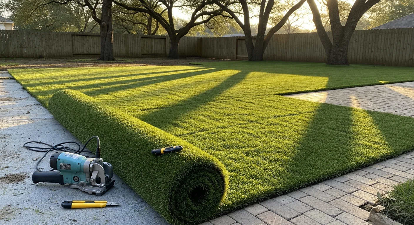 Artificial Turf Installation professional work in Tomball, Texas