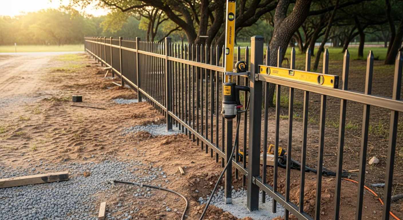 Commercial Fencing professional work in Tomball, Texas